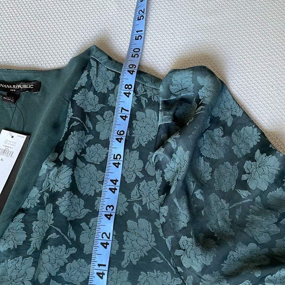 New Banana Republic Factory Green Jaquard Patterned Midi Dress Size XL - Picture 6 of 8